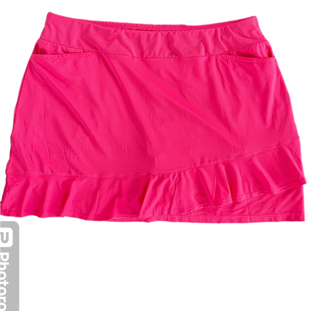 TAIL Hot Pink Ruffle Skort Pull On Moisture Wicking Tennis Golf Activewear XL